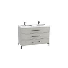 Madeli B835-48D-001-LY-CG-HY-PC - Marquis 48D'' Free standing Vanity Cabinet in Coastal Grey/HW: Polished Chrome(PC)