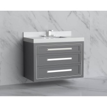 Madeli B855-36-002-TG-HP-MB - Renaissance 36'' Wall hung Vanity Cabinet in Studio Grey/HW: Handles Matte Black(MB)
