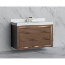 Madeli B855-48C-002-BR-NP-BN - Madeli Renaissance 48C'' Wall hung Vanity Cabinet in Brandy - No Handles - Inlay in Brus