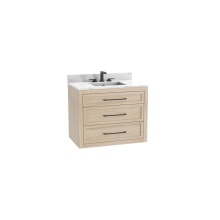 Madeli B856-42-002-NO-HY-PC - Renaissance SE 42'' Wall hung Vanity Cabinet in Natural Oak/HW: Handles Polished Chrome(