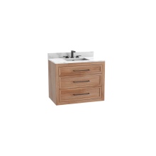 Madeli B856-48C-002-NW-HY-PC - Renaissance SE 48C'' Wall hung Vanity Cabinet in Natural Walnut/HW: Handles Polished Chr
