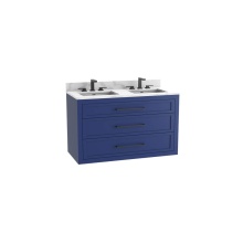 Madeli B856-48D-002-SA-HY-PC - Renaissance SE 48D'' Wall hung Vanity Cabinet in Sapphire/HW: Handles Polished Chrome(PC