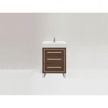 Madeli B860-24-001-LS-BR-H9-PC - Estate 24'' Free Standing Vanity Cabinet in Brandy/HW: Polished Chrome(PC)