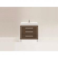 Madeli B860-36-001-LL-BR-H9-PC - Estate 36'' Free Standing Vanity Cabinet in Brandy/HW: Polished Chrome(PC)