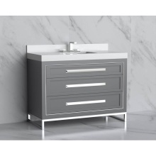 Madeli B865-48C-001-LC-TG-HP-PC - Vision 48C'' Free standing Vanity Cabinet in Studio Grey/HW: Handles/Feet Polished Chrom