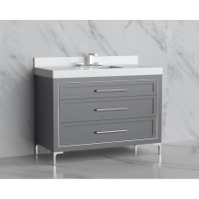 Madeli B865-48C-001-LY-TG-HY-PC - Vision 48C'' Free standing Vanity Cabinet in Studio Grey/HW: Handles/Feet Polished Chrom