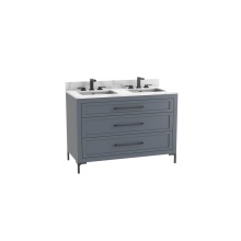 Madeli B866-48D-001-LY-TG-HY-PC - Vision SE 48D'' Free standing Vanity Cabinet in Studio Grey/HW: Handles/Feet Polished Ch