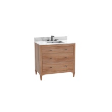 Madeli B870-36-001-CL-NW-HK-PC - Legacy 36'' Free standing Vanity Cabinet in Natural Walnut/HW: Polished Chrome(PC)