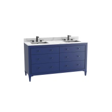 Madeli B871-60D-001-CL-SA-NP-00 - Classique 60D'' Free standing Vanity Cabinet in Sapphire/HW: No Handles