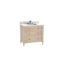 Madeli B872-36-001-CL-NO-HK-PC - Heirloom 36'' Free standing Vanity Cabinet in Natural Oak/HW: Polished Chrome(PC)