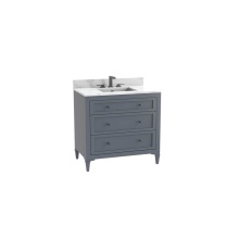 Madeli B872-42-001-CL-TG-HK-PC - Heirloom 42'' Free standing Vanity Cabinet in Studio Grey/HW: Polished Chrome(PC)
