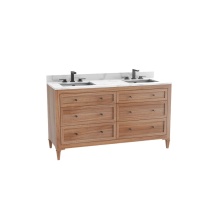 Madeli B872-72D-001-CL-NW-HK-PC - Heirloom 72D'' Free standing Vanity Cabinet in Natural Walnut/HW: Polished Chrome(PC)