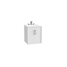 Madeli B880-30-002-WH-HR-PC - Echo 30'' Wall Hung Vanity Cabinet in White/HW: Polished Chrome(PC)