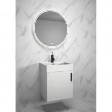 Madeli B060-20-002-WH-PC - Compact 20'' Wall Hung Vanity Cabinet White/HW: Polished Chrome(PC)