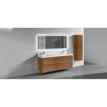 Madeli B500-72D-002-NW - Cube 72D'' Wall hung  Vanity Cabinet in Natural Walnut