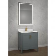Madeli B710-24-001-TG-PC - Encore 24'' Free Standing Vanity Studio Grey/HW: Polished Chrome(PC)