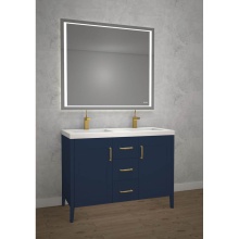 Madeli B710-48D-001-SA-PC - Encore 48D'' Free standing Vanity Sapphire/HW: Polished Chrome(PC)