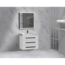 Madeli B820-24-002-WH-HP-PC - Epic 24'' Wall hung Vanity Cabinet White Finish/HW: Polished Chrome(PC)