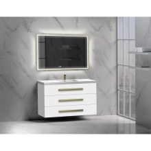 Madeli B820-48C-002-WH-HP-PC - Epic 48C'' Wall hung Vanity Cabinet White Finish/HW: Polished Chrome(PC)