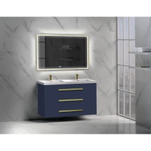 Madeli B820-48D-002-SA-HP-PC - Epic 48D'' Wall hung Vanity Cabinet Sapphire Finish/HW: Polished Chrome(PC)