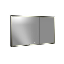 Madeli MC-PI6036D-SM-04-000-25-MB - Pioneer Lighted Mirrored Cabinet, Surface Mount, 60'' x 36'' x 4-3/4'&apo
