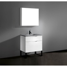 Madeli B200-30-021-LL-WH-PC - Milano 30'' Free Standing Vanity Cabinet White/HW: Polished Chrome(PC)