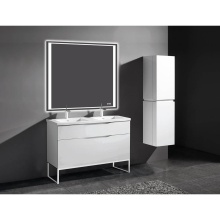 Madeli B200-48D-021-LC-WH-PC - Milano 48D'' Free Standing Vanity Cabinet White/HW: Polished Chrome(PC)