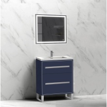 Madeli B460-24-001-LS-SA-HP-PC - Pinnacle  24'' Free Standing Vanity Cabinet in Sapphire/HW:  Polished Chrome(PC)