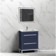 Madeli B460-24-001-LC-SA-HP-PC - Pinnacle  24'' Free Standing Vanity Cabinet in Sapphire/HW:  Polished Chrome(PC)