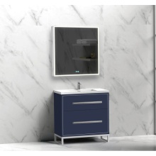 Madeli B460-30-001-LC-SA-HP-PC - Pinnacle  30'' Free Standing Vanity Cabinet in Sapphire/HW:  Polished Chrome(PC)
