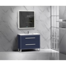 Madeli B460-42-001-LS-SA-HP-PC - Pinnacle  42'' Free Standing Vanity Cabinet in Sapphire/HW:  Polished Chrome(PC)