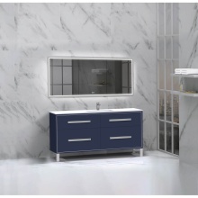 Madeli B460-60C-001-LL-SA-NP-PC - Pinnacle  60C'' Free Standing Vanity Cabinet in Sapphire/HW:  Polished Chrome(PC)