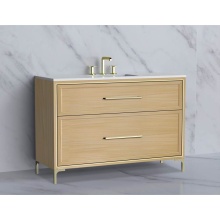 Madeli B465-48C-001-LY-NO-HY-PC - Profile 48C'' Free standing Vanity Cabinet in Natural Oak/HW: Polished Chrome(PC)