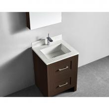 Madeli QST2208-24-110-WC - Quartzstone Countertop,  24'' x 18'' x 3/4'', Single Faucet Hole in