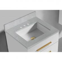 Madeli QST2208-24-130-VG - Quartzstone Countertop,  24'' x 18'' x 3/4'', 8'' Widespre