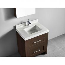 Madeli QST2208-30-110-WC - Quartzstone Countertop,  30'' x 18'' x 3/4'', Single Faucet Hole in