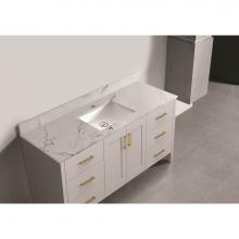 Madeli QST2208-60-110-WC - Quartzstone Countertop,  60'' x 18'' x 3/4'', Single Basin,  Single