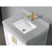 Madeli QSV2230-30-110-VG - Quartzstone Countertop,  30'' x 22'' x 3'', Single Faucet Hole in Si