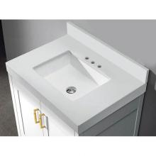 Madeli QSV2230-36-130-WH - Quartzstone Countertop,  36'' x 22'' x 3'', 8'' Widespread