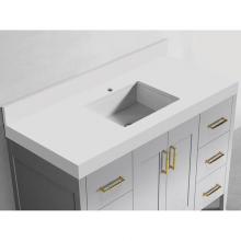 Madeli QSV2230-48-110-WH - Quartzstone Countertop,  48'' x 22'' x 3'', Single Basin,  Single Fa