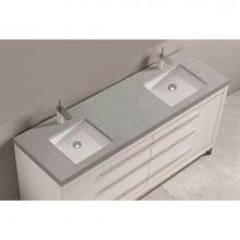 Madeli QSV2230-72-210-VG - Quartzstone Countertop,  72'' x 22'' x 3'',  Single Faucet Hole in S