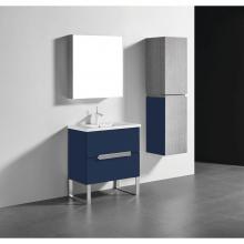 Madeli B400-30-001-LS-SA-H3-PC - Soho 30'' Free standing Vanity Cabinet in Sapphire/HW: Polished Chrome(PC)