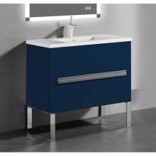 Madeli B400-42-001-LL-SA-H3-PC - Soho 42'' Free standing Vanity Cabinet in Sapphire/HW: Polished Chrome(PC)