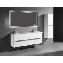 Madeli B300-72D-002-WH-NP-00 - Urban 72D'' Wall hung  Vanity Cabinet in White Finish/HW: No Handle