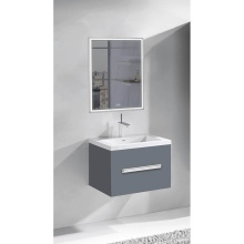 Madeli B070-24-002-TG-PC - Vogue 24'' Wall Hung Vanity Cabinet Studio Grey/HW: Polished Chrome(PC)