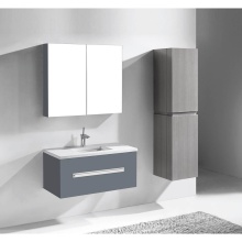 Madeli B070-42-002-TG-PC - Vogue 42'' Wall Hung Vanity Cabinet Studio Grey/HW: Polished Chrome(PC)