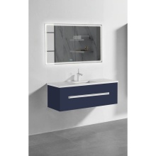 Madeli B070-48C-002-SA-PC - Vogue 48C'' Wall Hung Vanity Cabinet Sapphire/HW: Polished Chrome(PC)