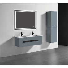 Madeli B070-48D-002-TG-PC - Vogue 48D'' Wall Hung Vanity Cabinet Studio Grey/HW: Polished Chrome(PC)