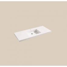 Madeli XTU1815-42-110-WH - X-Stone Top/Basin, 42'' x 18'' x 1-1/2'', Glossy White, Single Fauce