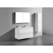 Madeli B500-48D-002-WH - Cube 48D'' Wall hung  Vanity Cabinet in White